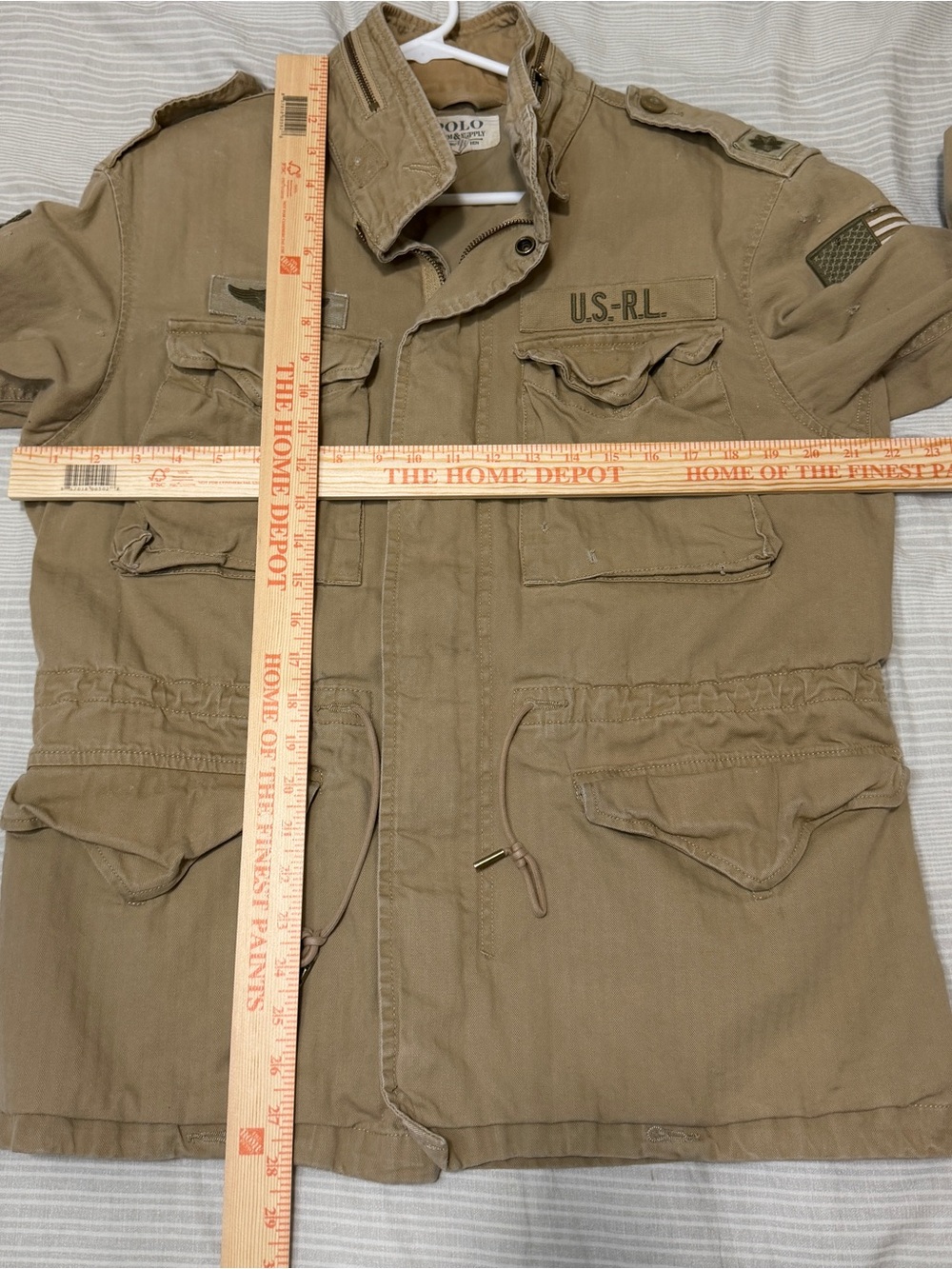 Polo Ralph Lauren Denim Supply Military Army Desert Hooded Field Jacket Medium - Picture 8 of 8